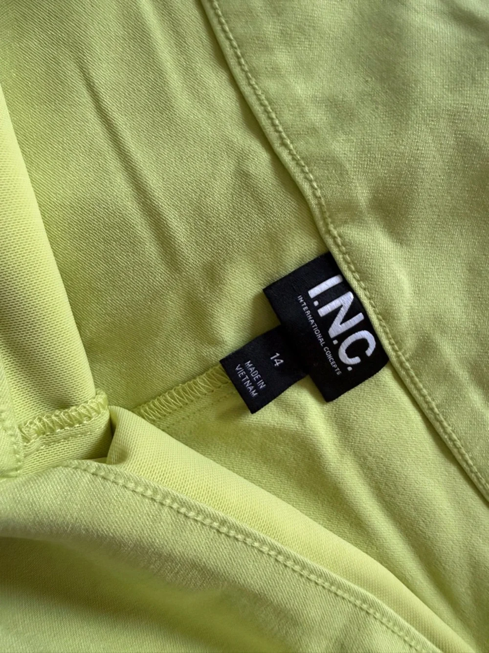 INC International Concepts Neon Lime Pull-On Shorts - Picture 4 of 7